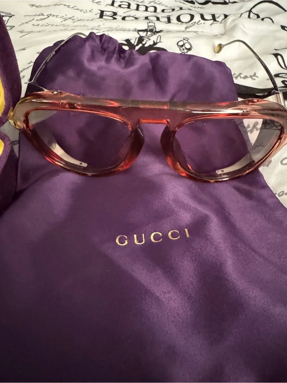 Gucci Brown Tortoiseshell Frame Sunglasses with Warm Brown Lenses